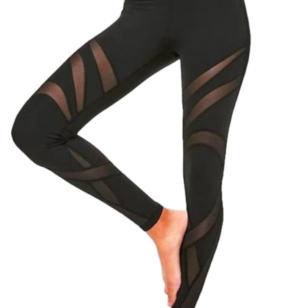 Lululemon Black Sexy High-Rise Mesh Leggings